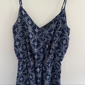 F21 • Navy Blue Geometric Design Dress